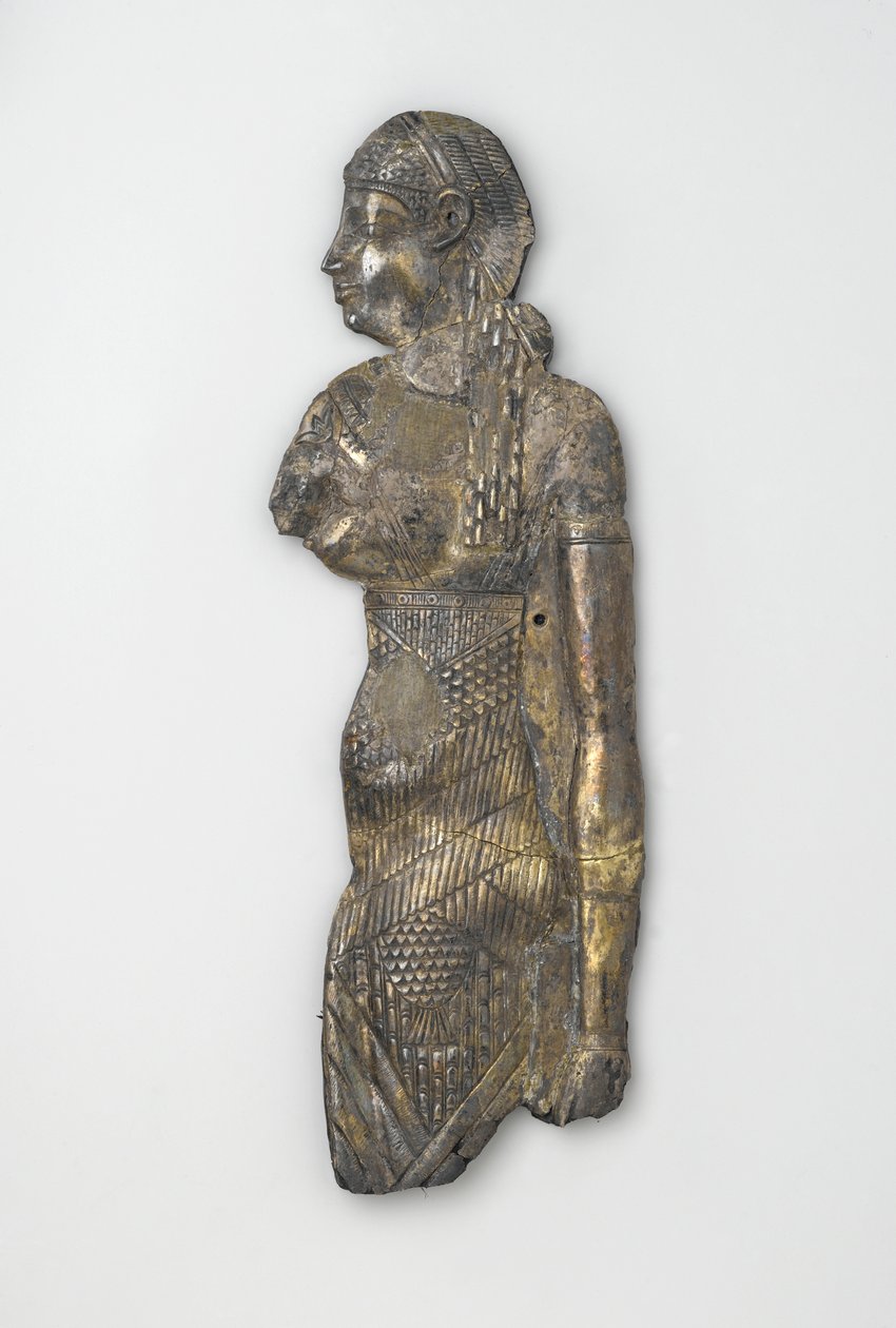Bir kadın figürünü tasvir eden pano, muhtemelen MÖ 1. yüzyıl (altın kaplama gümüş) by Egyptian Ptolemaic Period