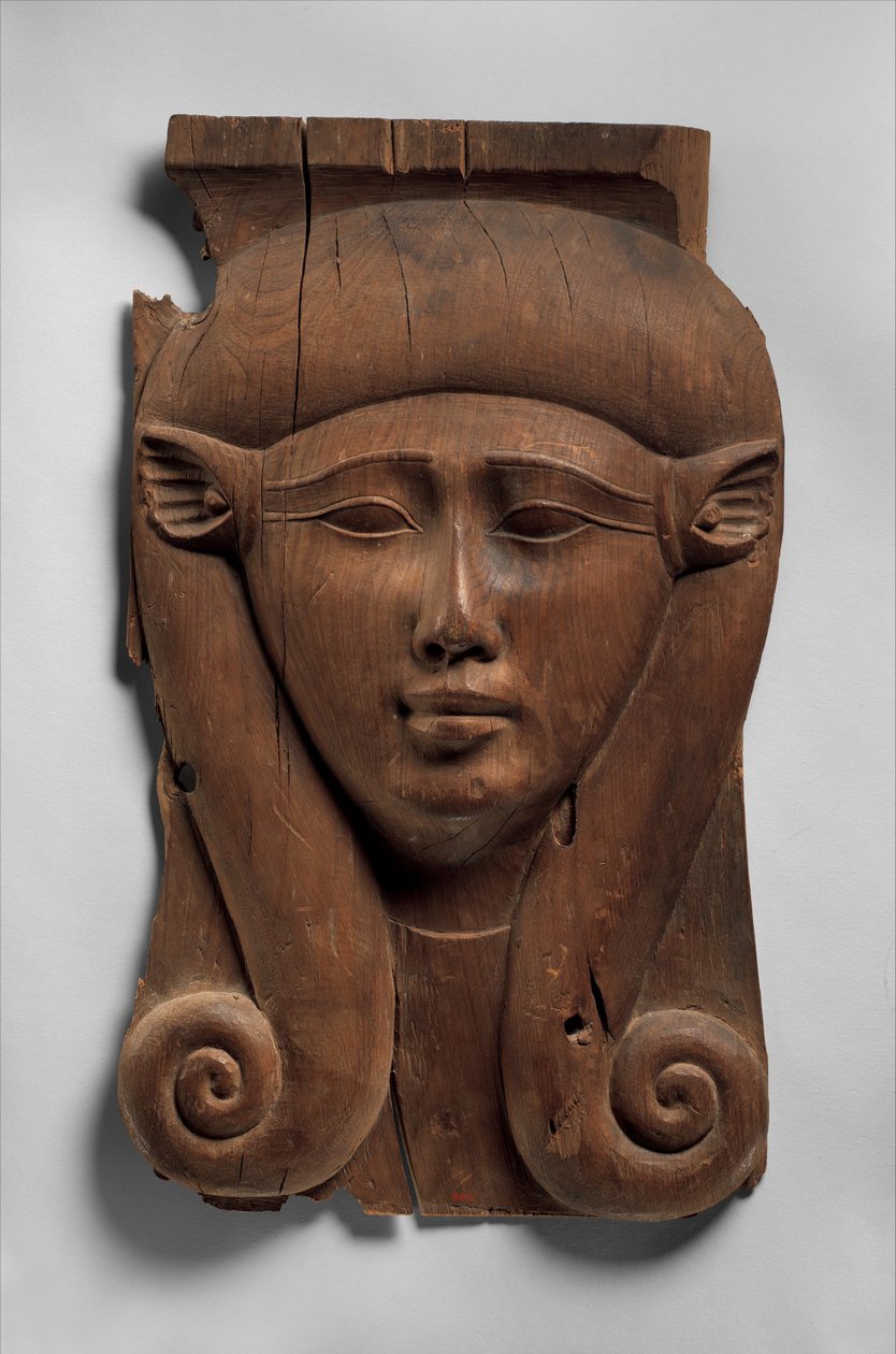 Bir Hathor Sütunundan Panel, MÖ 380–200 (sedir) by Egyptian Ptolemaic Period