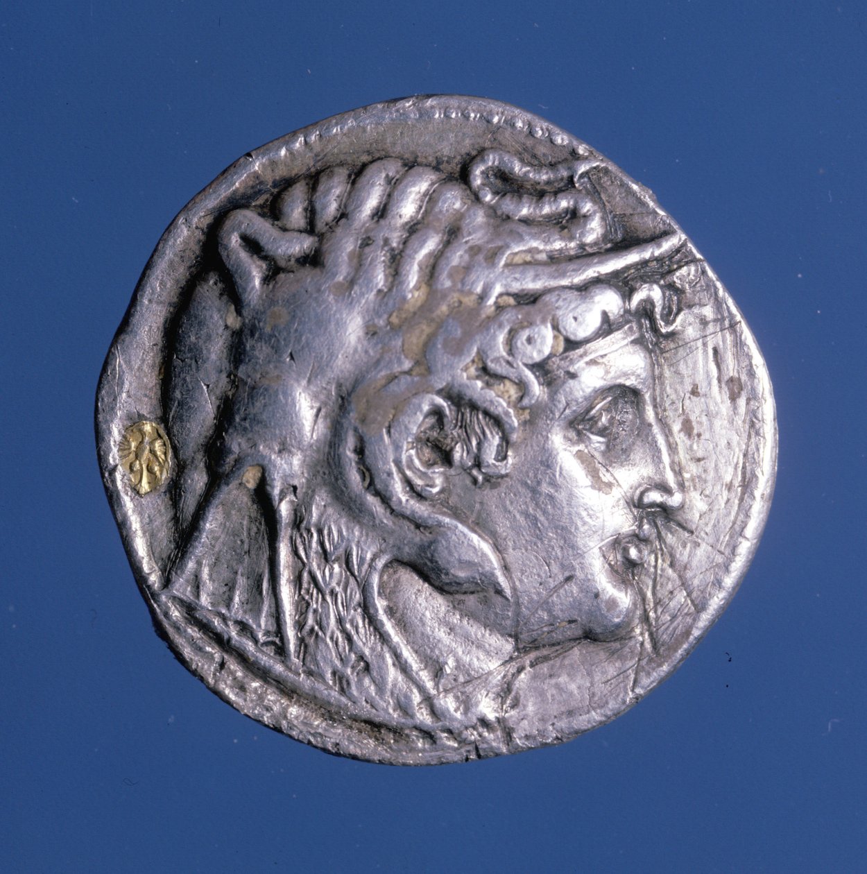 Mısır Kralı I. Ptolemy Soter'in (MÖ 367 - MÖ 283) tasvirli gümüş sikke. by Egyptian Ptolemaic Period