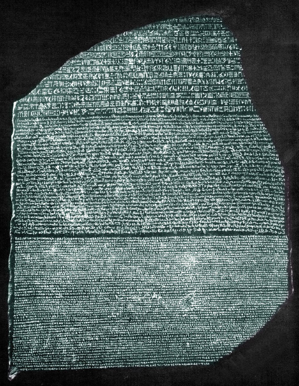Rosetta Taşı (granodiyorit) by Egyptian Ptolemaic Period