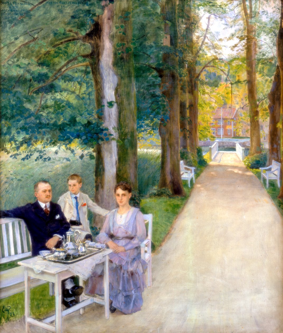Joh Salve Kallevig, Gudrun Kallevig, Morten Kallevig, c1900-1928 by Hjalmer Eilif Emanuel Peterssen