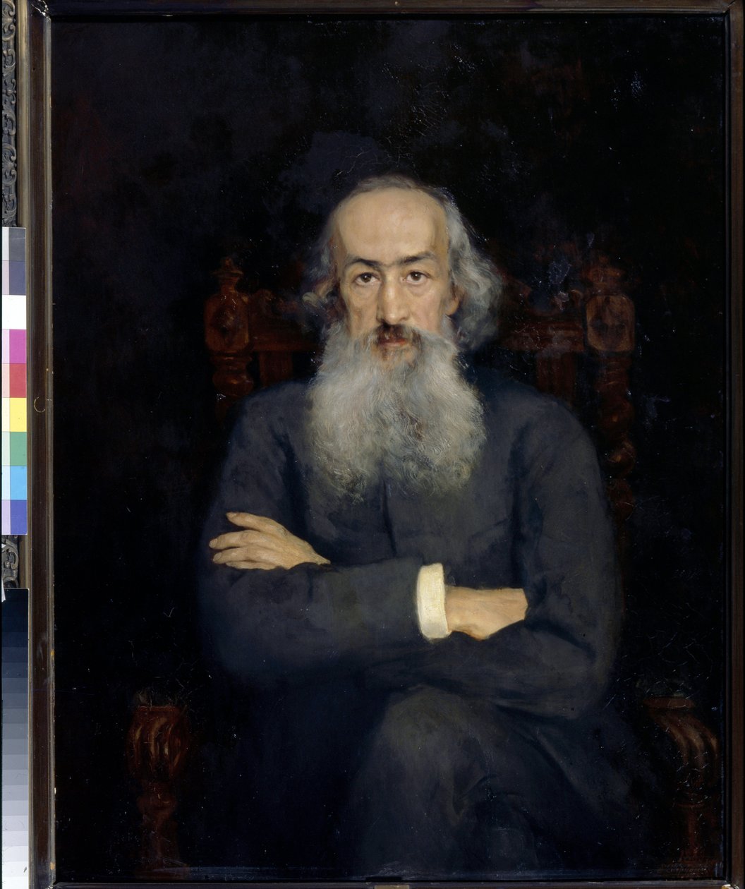 Hikayelerin portresi Constantin Bestoujev Rioumine (Bestoujev-Rioumine) (1829-1897) - Tablo Ekaterina Sergeevna Zarudnaya Kavos (1862-1918), tuval üzerine yağlı boya (101x79 cm) by Ekaterina Sergeevna Zarudnaya Kavos