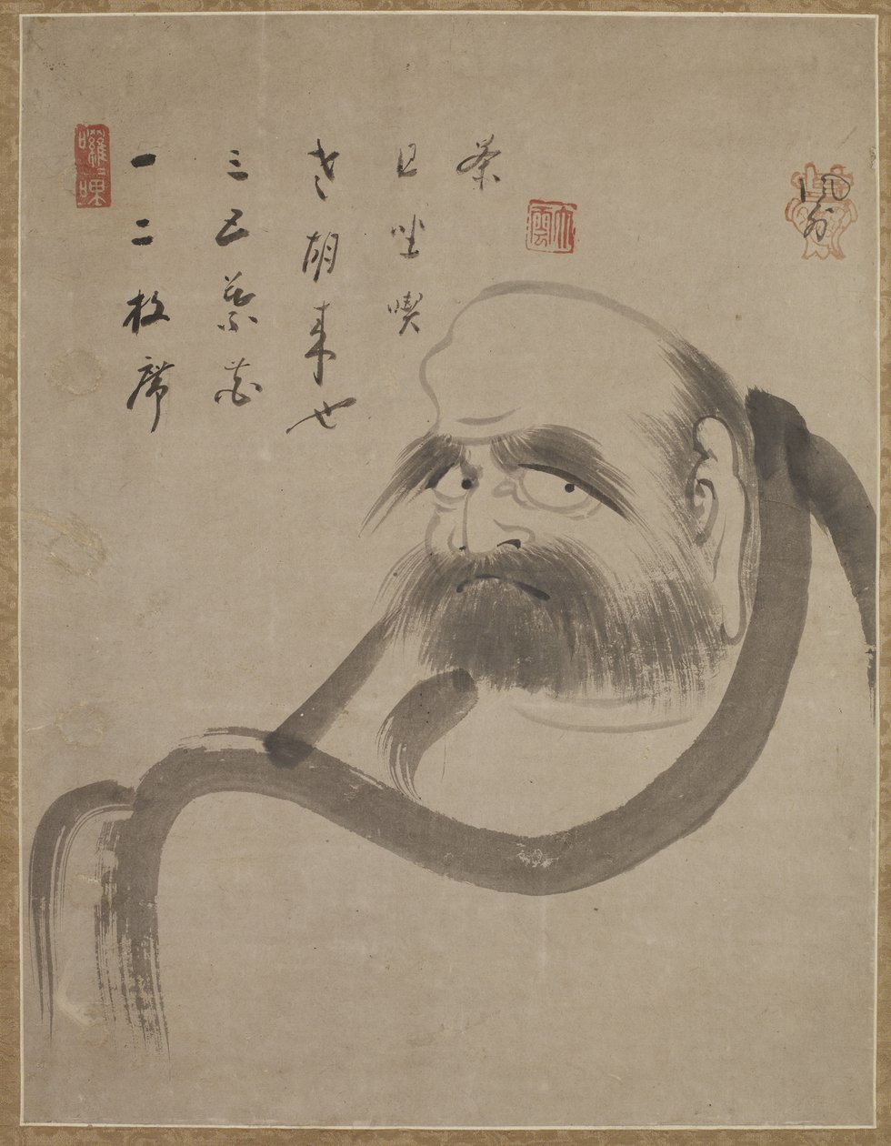 Bodhidharma, c.1645 (ink on paper) by Ekun Fugai Ekun Fugai