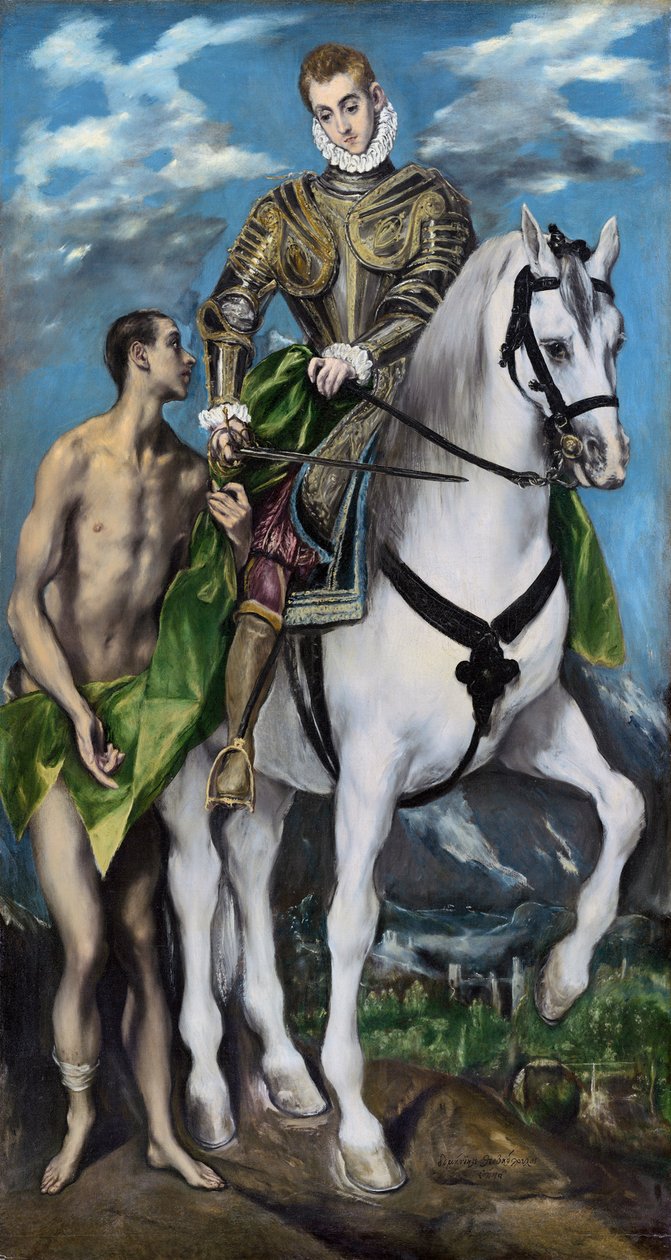 Aziz Martin ve Dilenci, 1597-99 by El Greco