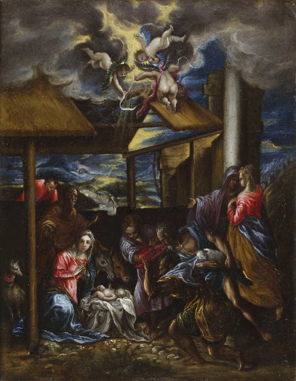 Çobanların Tapınması, c.1576-77 by El Greco