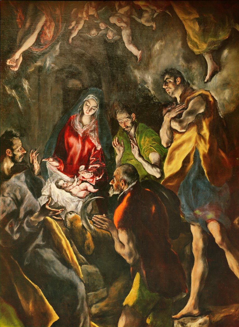 The Baptism of Christ (detail of the lower section), 1596-1600  by El Greco