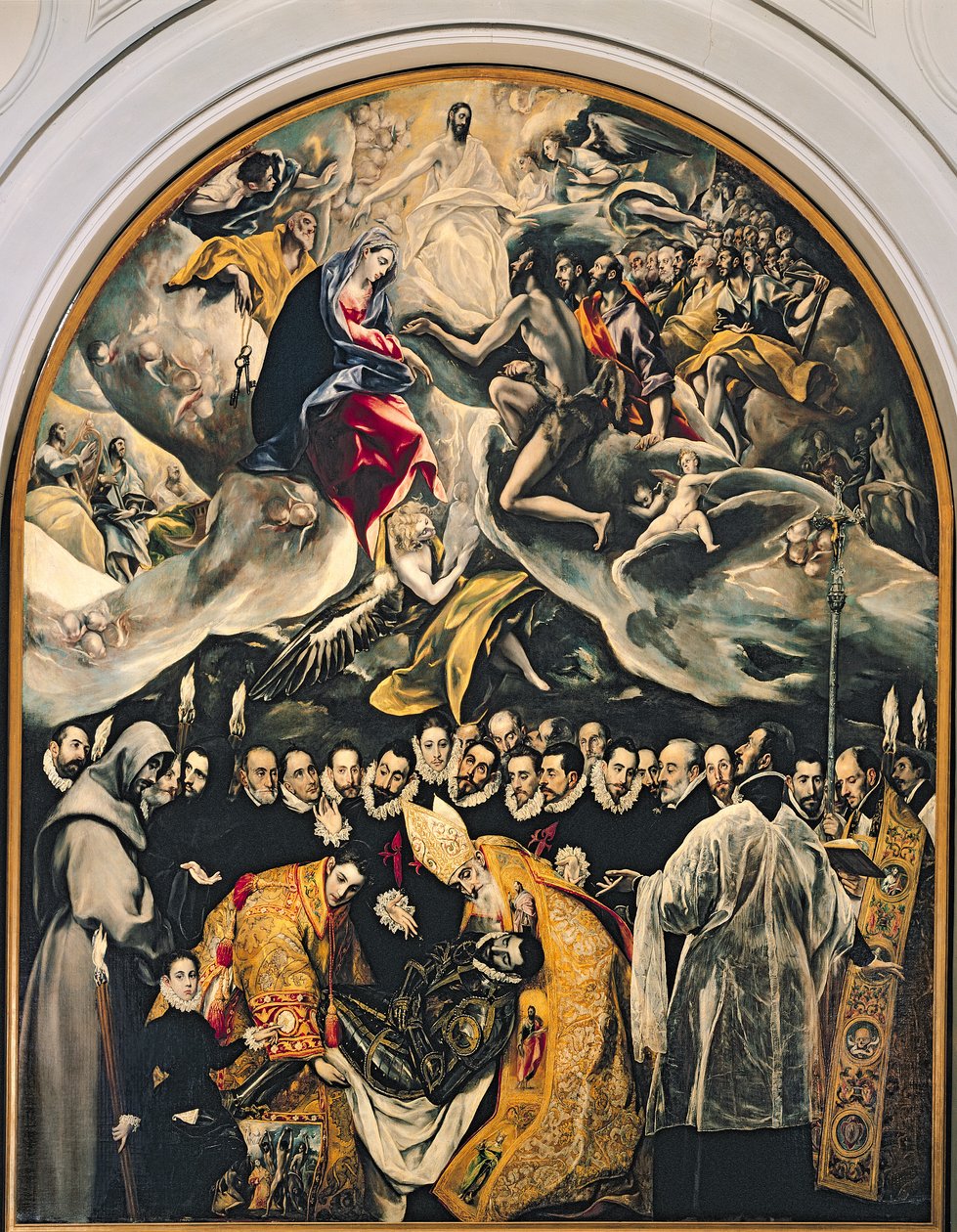 The Burial of Count Orgaz, from a Legend of 1323, 1586-88  by El Greco