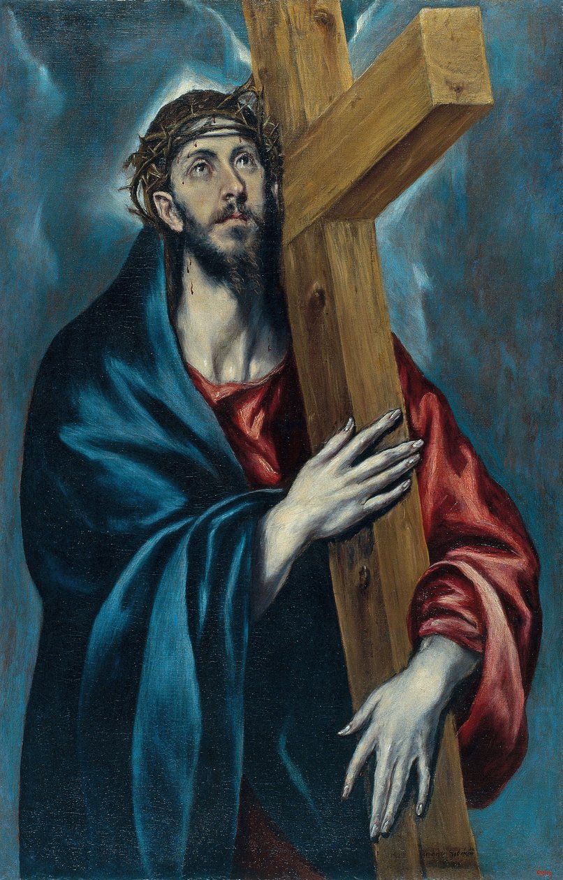 Haç Taşıyan İsa - Peinture de Domenikos Theotokopoulos dit El Greco (1541-1614) - yaklaşık 1590 - Tuval üzerine yağlı boya - 106,4x69 - Museu Nacional d