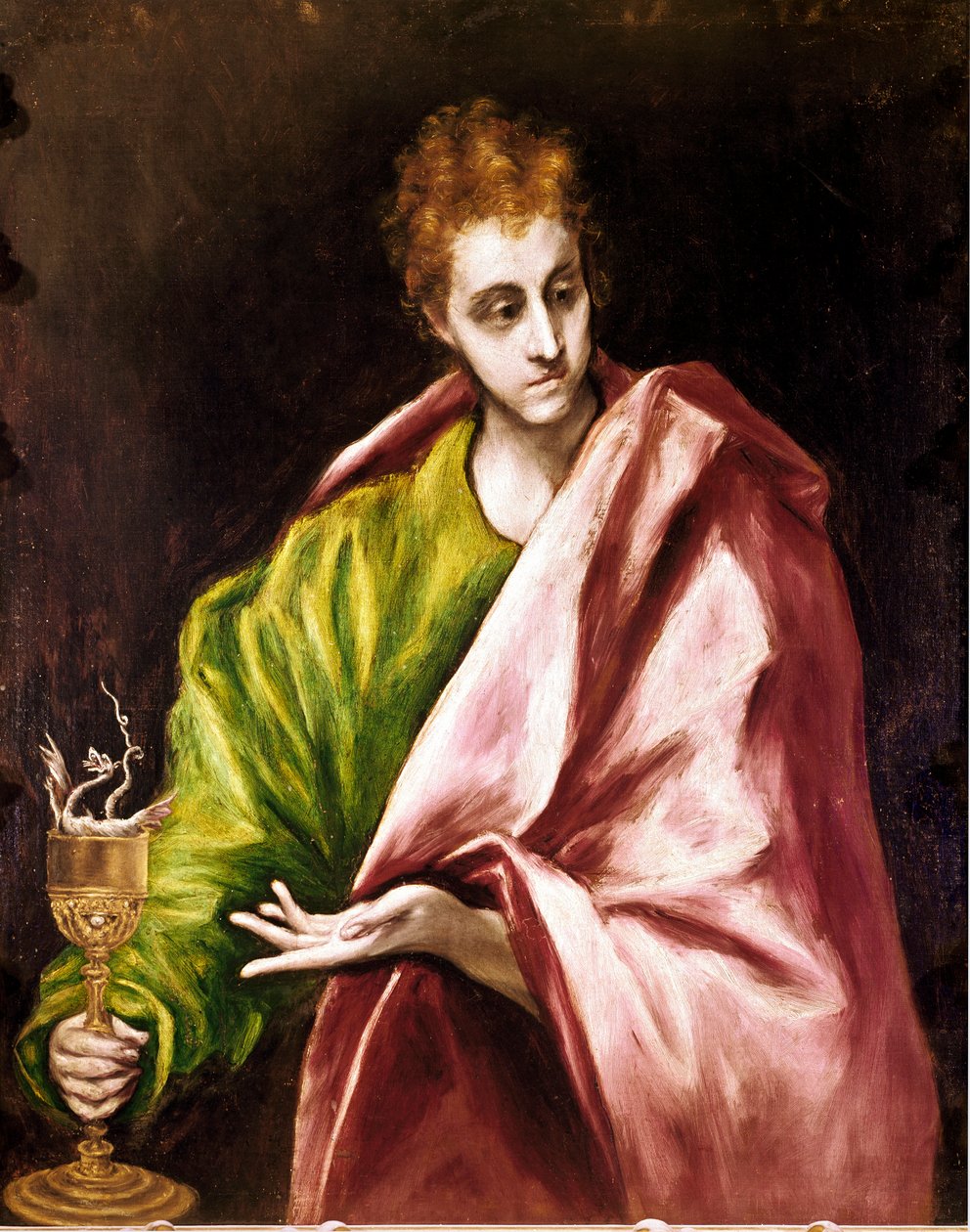 Toledo Katedrali Havariliği: Evangelist Apotre Saint John. Domenikos Theotokopoulos dit El Greco tarafından tablo (1540-1614) by El Greco