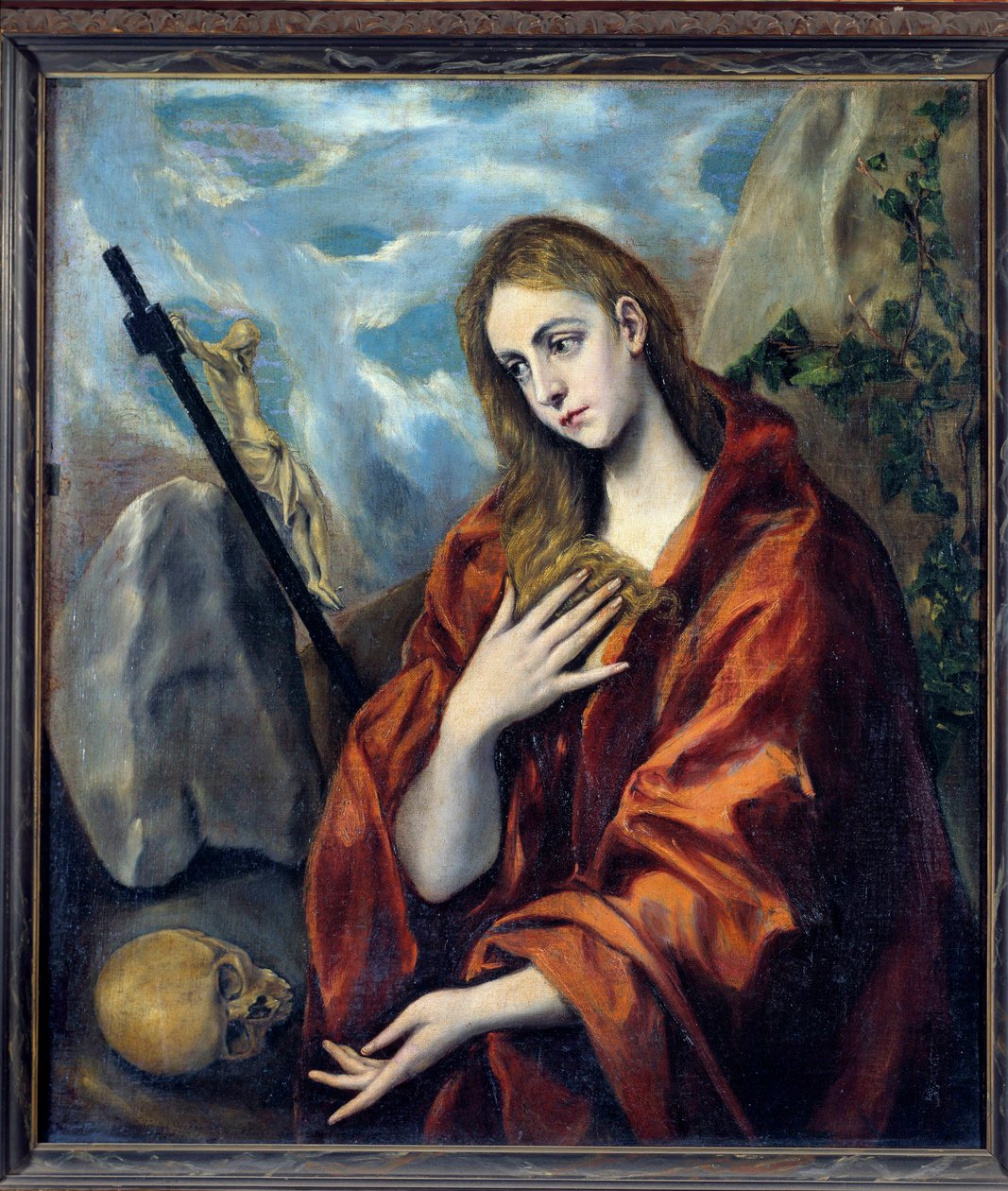 Domenikos Theotokopoulos dit El Greco (1541-1614) 17. yüzyıl Sitges tarafından La Madeleine pişmanlık tablosu (Vanita). Cau Ferrat Müzesi by El Greco