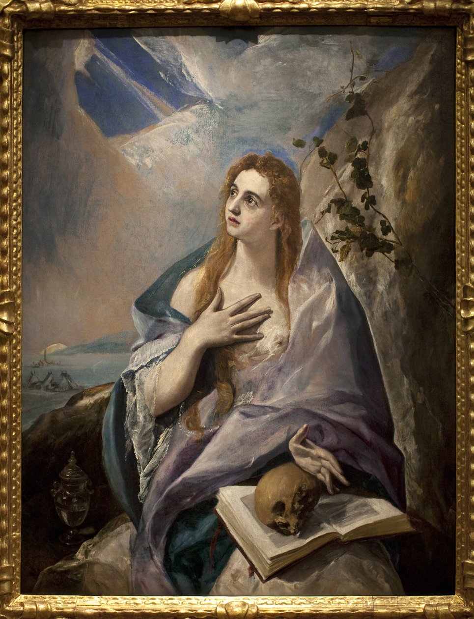 Madeleine penitente. Domenikos Theotokopoulos dit El Greco (1541-1614), tuval üzerine yağlı boya tablosu by El Greco