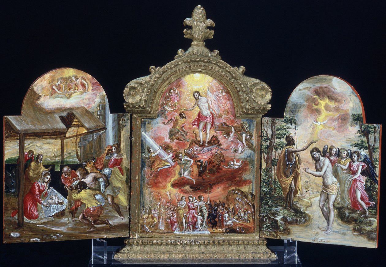 Portatif sunak (ahşap üzerine tempera) by El Greco