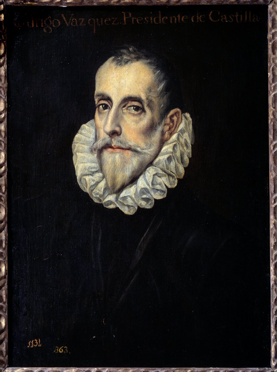 Domenikos Theotokopoulos dit El Greco (1541-1614) tarafından Maliye ve Kastilya Konseyi Başkanı Rodrigue Vazquez
