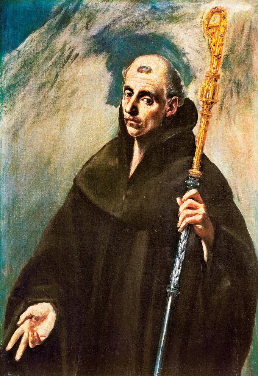 Nursia Aziz Benedict'in Portresi by El Greco