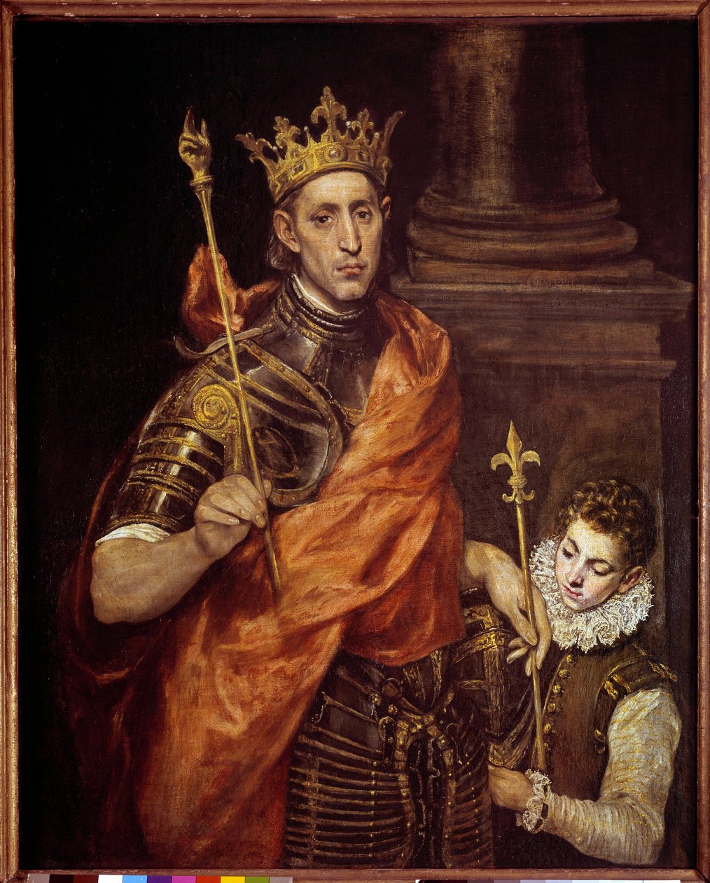 Portresi Saint Louis (louis IX) tek sayfalı (1214-1270) Boyama Domenikos tarafından Theotokopoulos dit El Greco (1541-1614) Sun. 1,20 x 0,96 m by El Greco