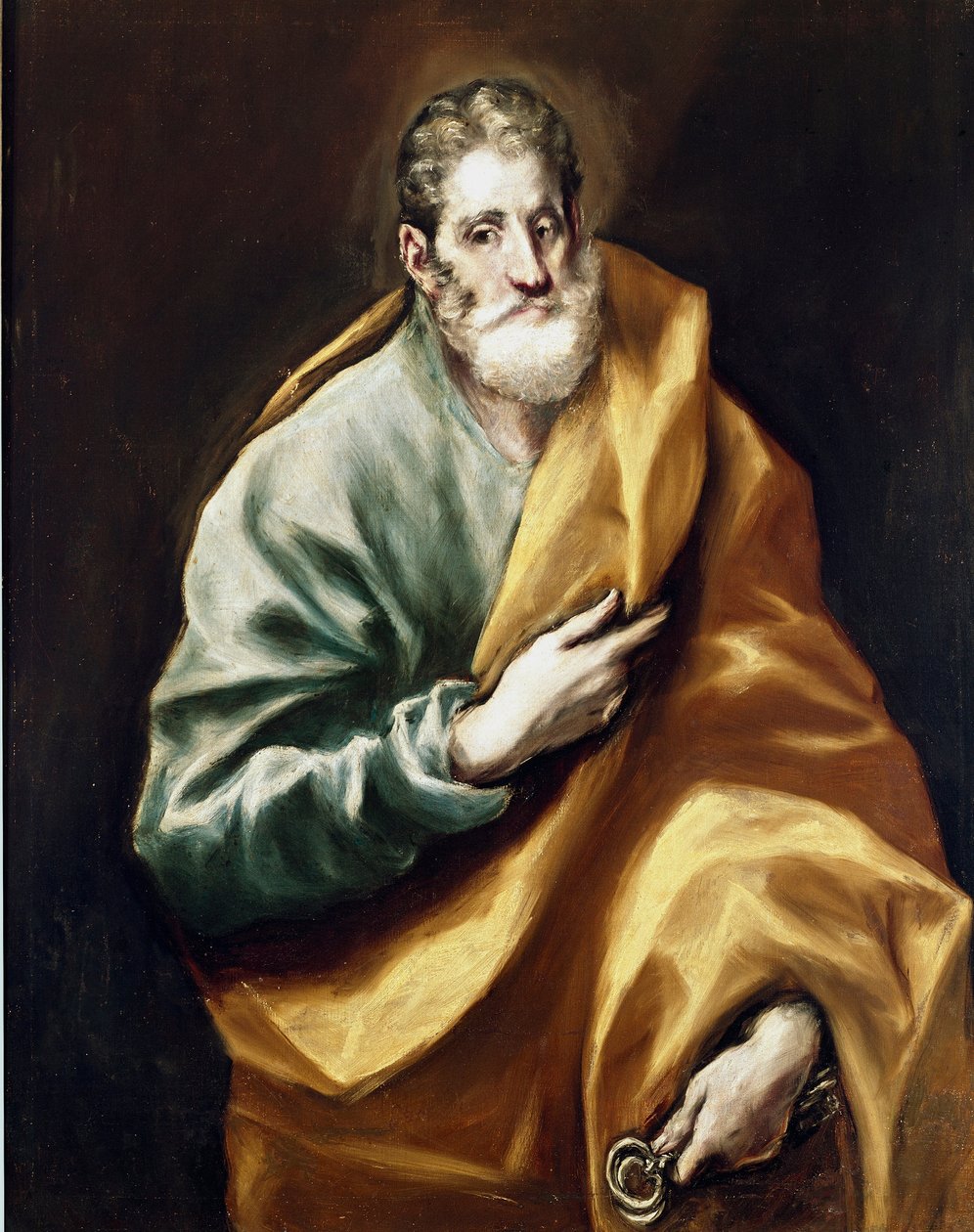 Apotre Aziz Peter. Domenikos Theotokopoulos dit El Greco tarafından tablo (1540-1614) by El Greco