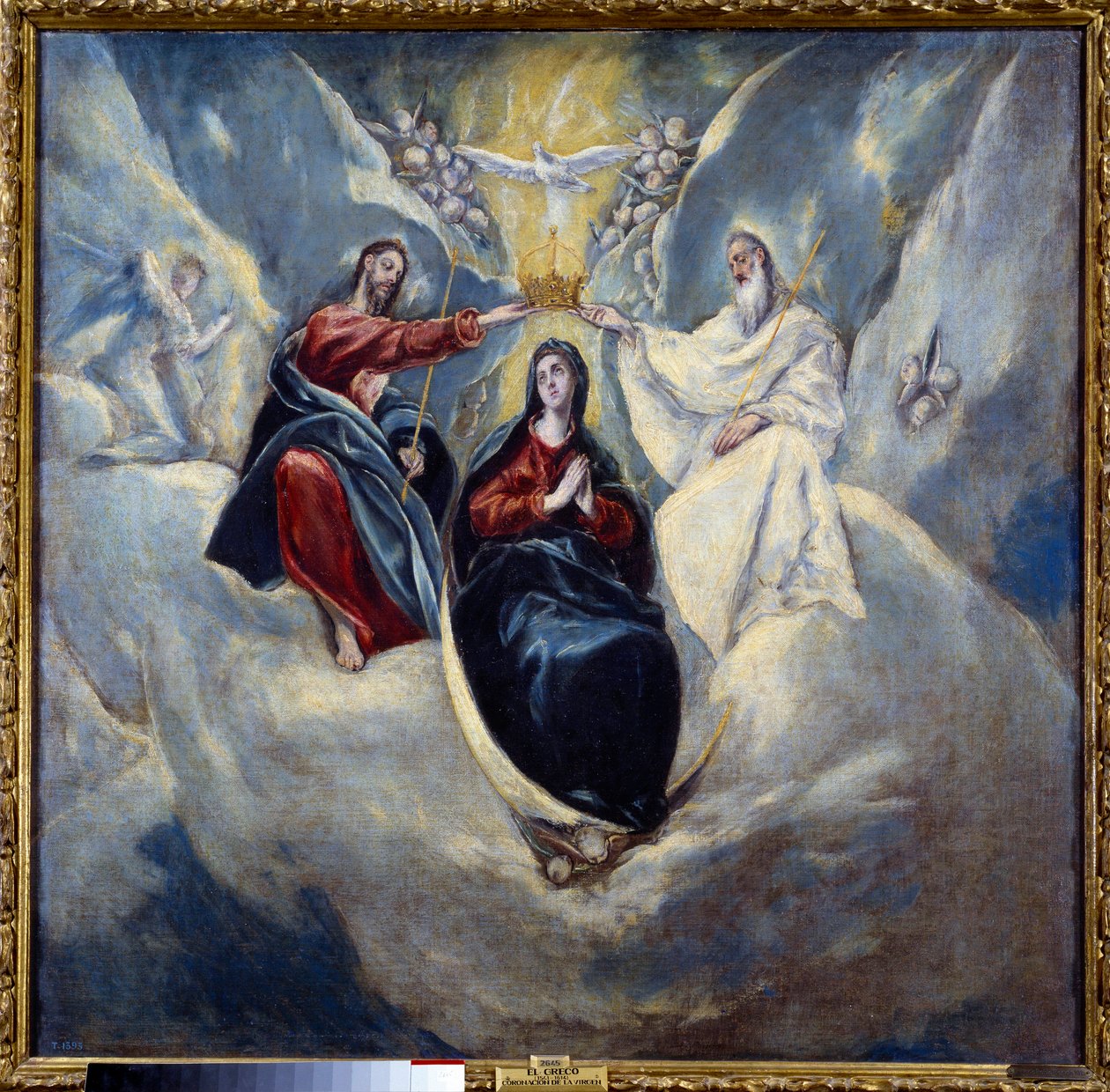 Domenikos Theotokopoulos dit El Greco (1541-1614) 1595 Sun tarafından Bakire Resminin Taç Giymesi. 0,99x1,01 m Madrid, Prado Müzesi by El Greco