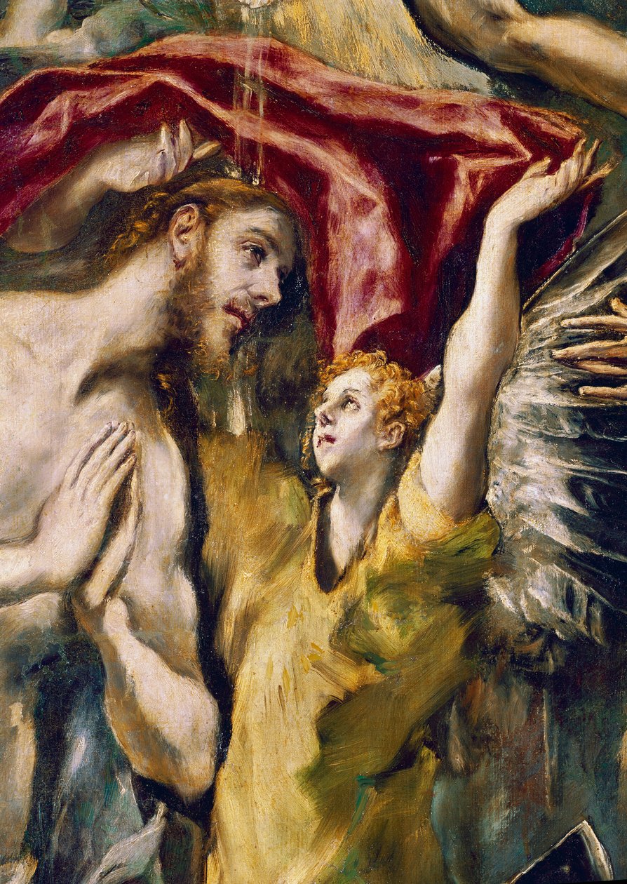 İsa'nın vaftizi, detay (tuval üzerine yağlı boya by El Greco