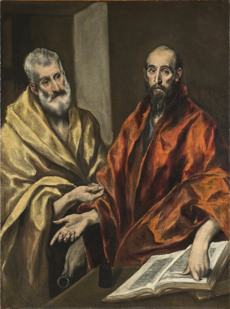 Aziz Peter ve Aziz Paul, c.1605-8 by El Greco