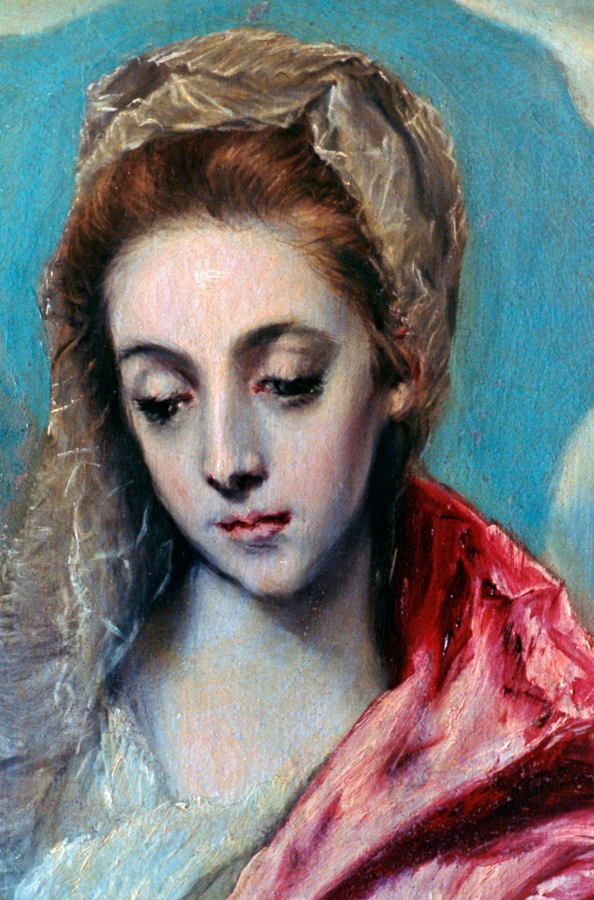 Aziz Anne detaylı Kutsal Aile, c1590-1595 by El Greco