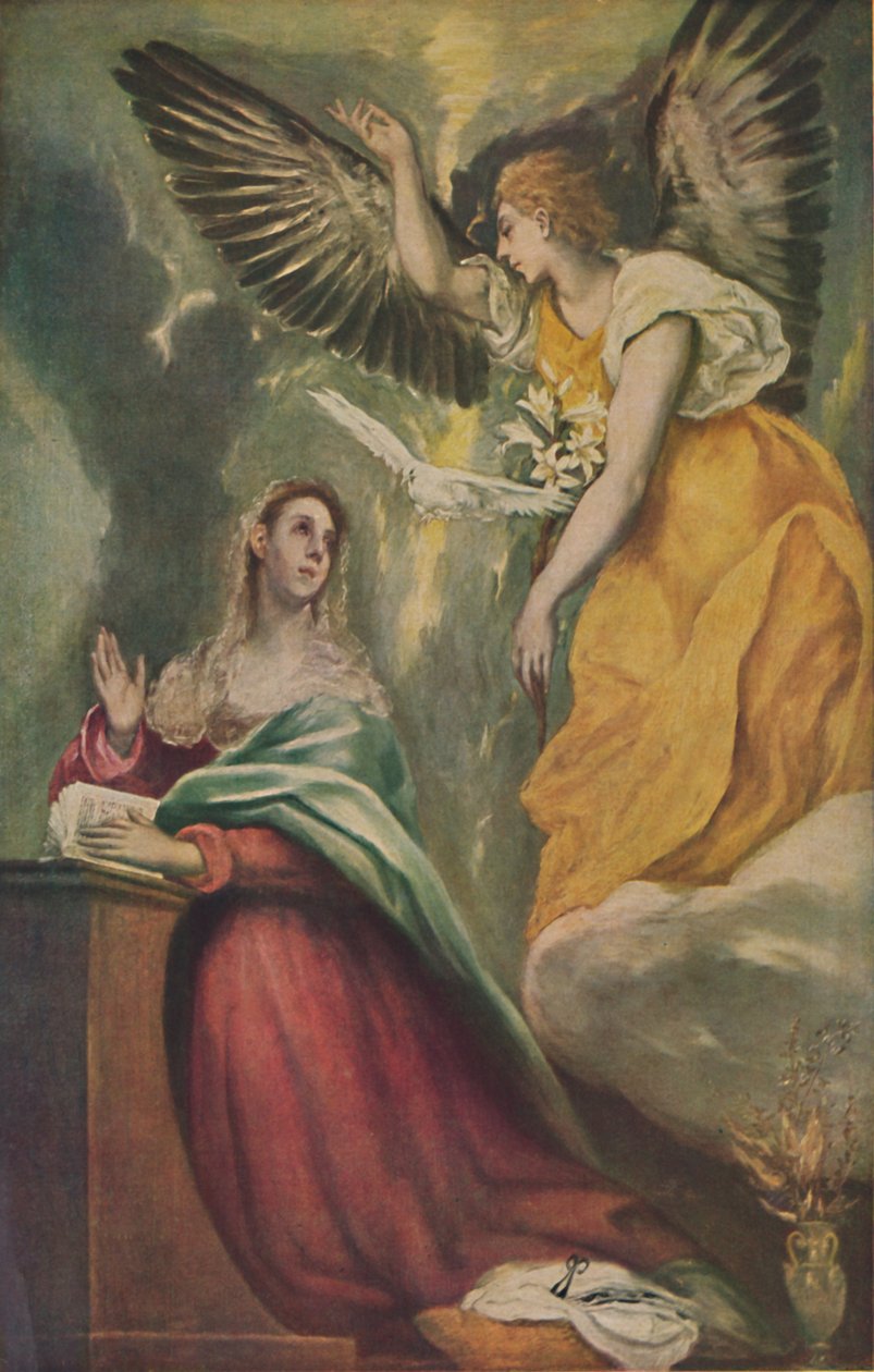 Maria Verkundigung, Müjde, c1595 - 1600, 1938 by El Greco