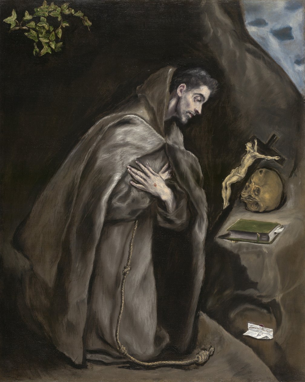 Meditasyonda Diz Çöken Aziz Francis, 1595-1600 by El Greco