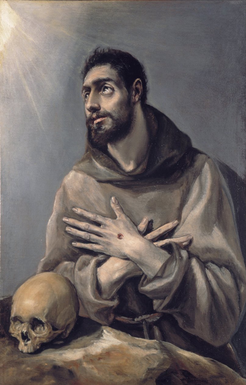 Ecstasy içinde Aziz Francis, c. 1580 by El Greco