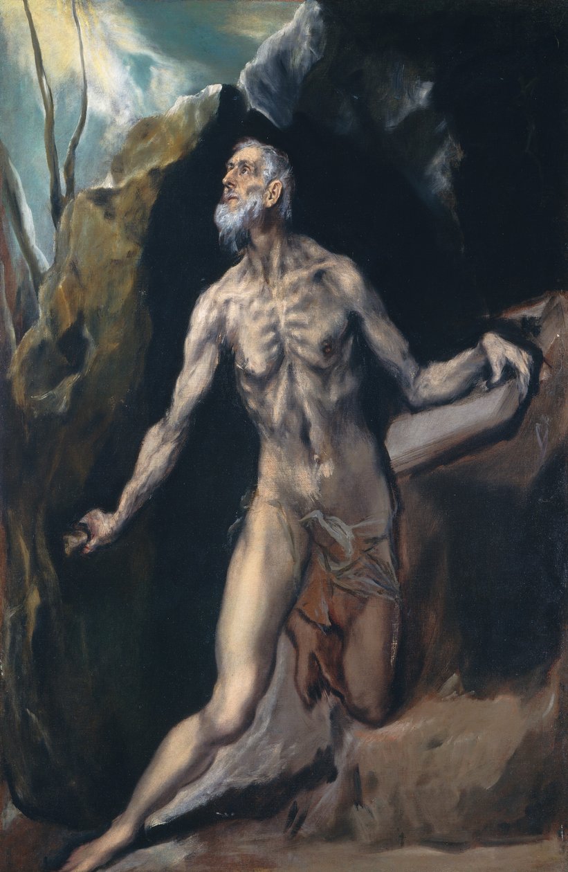 Aziz Jerome, c. 16101614. by El Greco