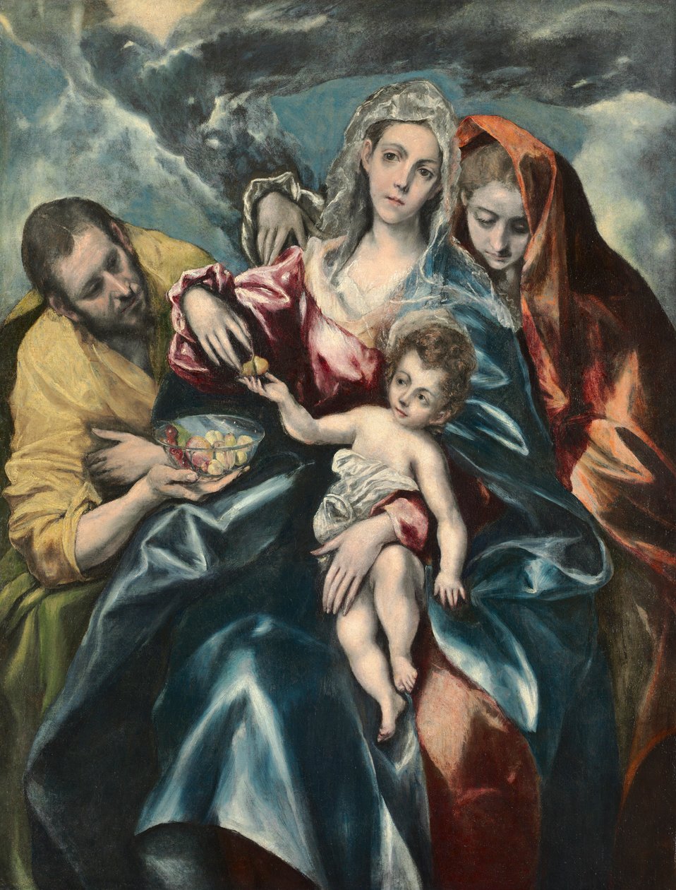 Mary Magdalen ile Kutsal Aile, c. 1590-1595. by El Greco