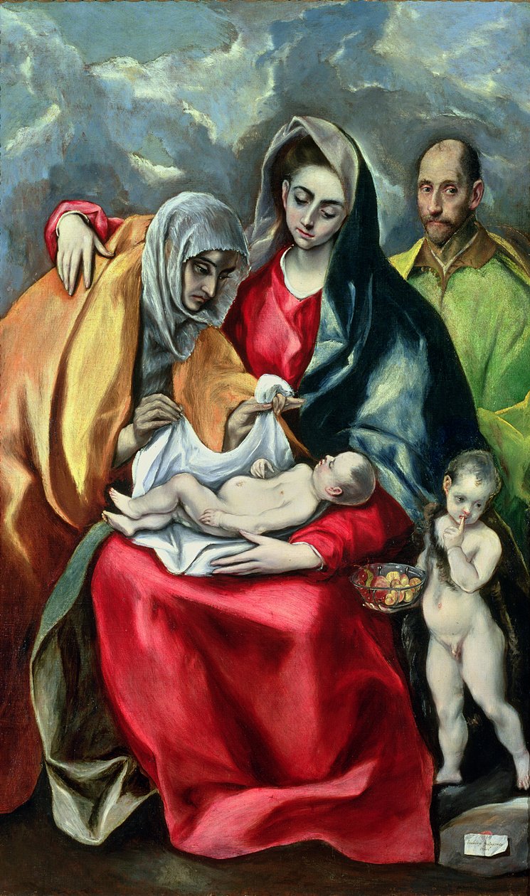 Aziz Elizabeth ile Kutsal Aile, 1580-85 by El Greco