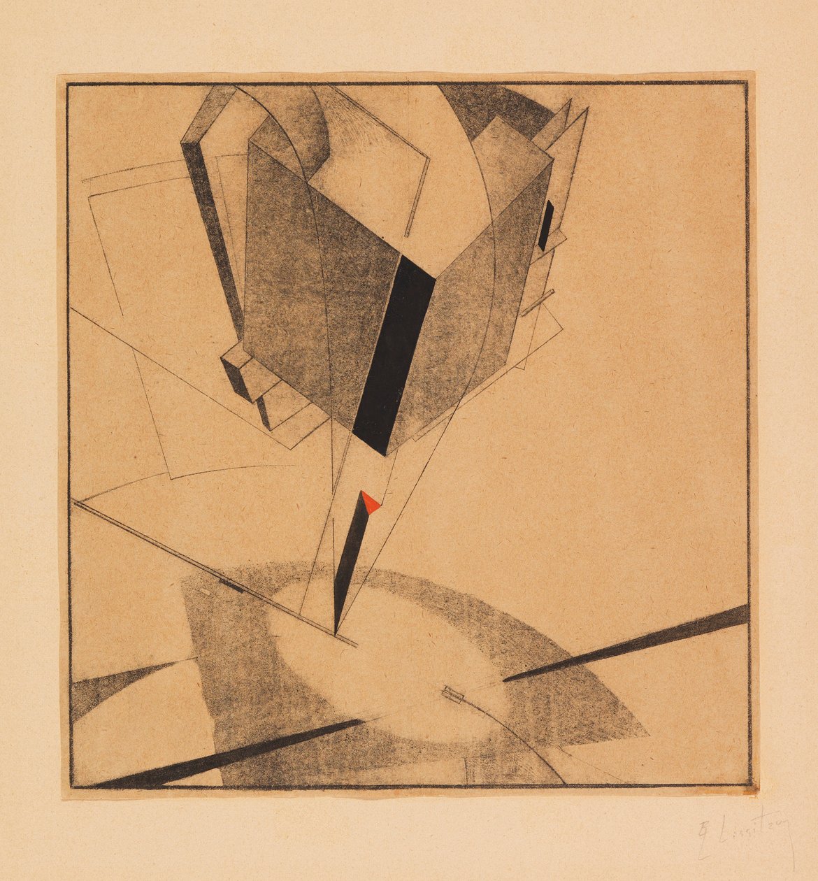 Proun 5A, 1919. by Eliezer Markowich Lissitzky