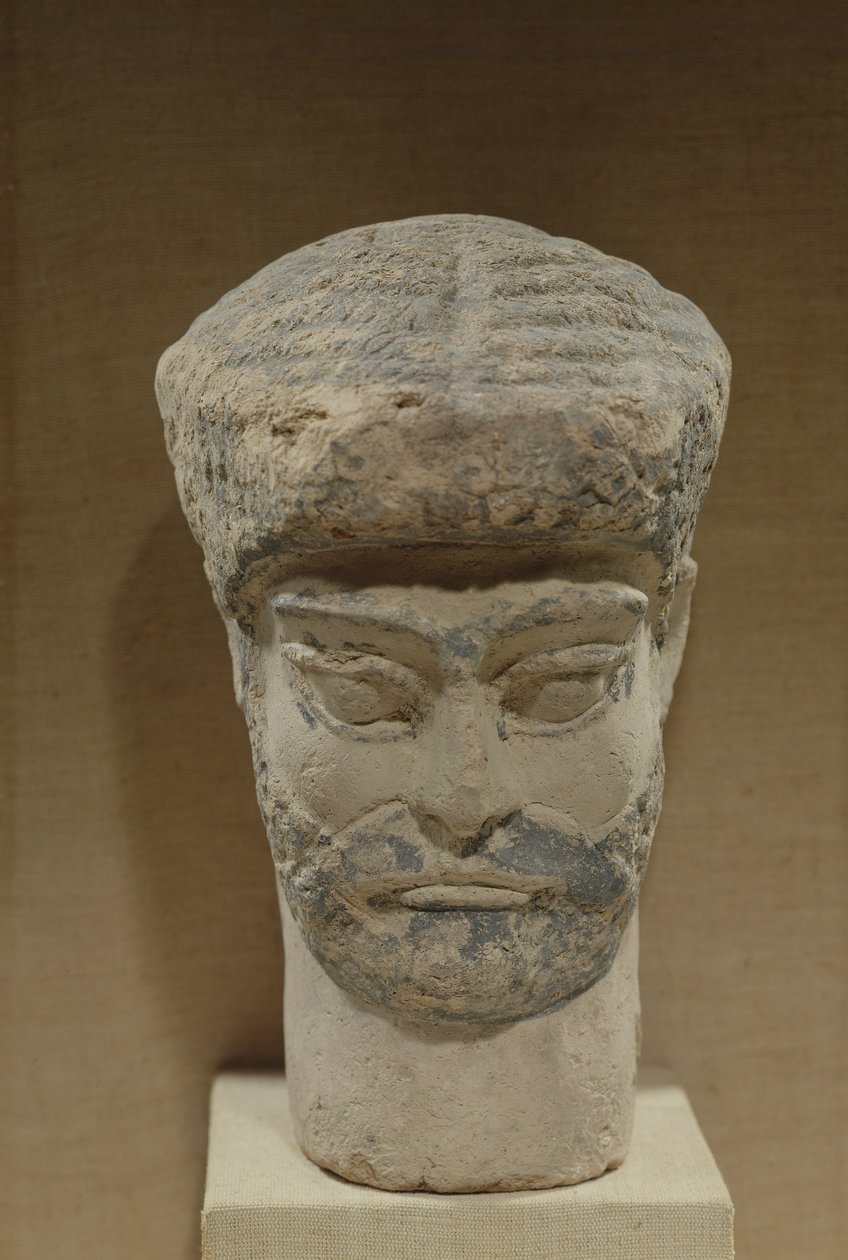 Sakallı bir adamın başı, MÖ 1800 dolayları by Elamite