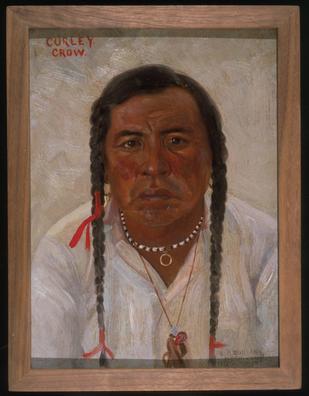 Curley (Ashishishe) 1897 (tuval üzerine yağlı boya) by Elbridge Ayer Burbank