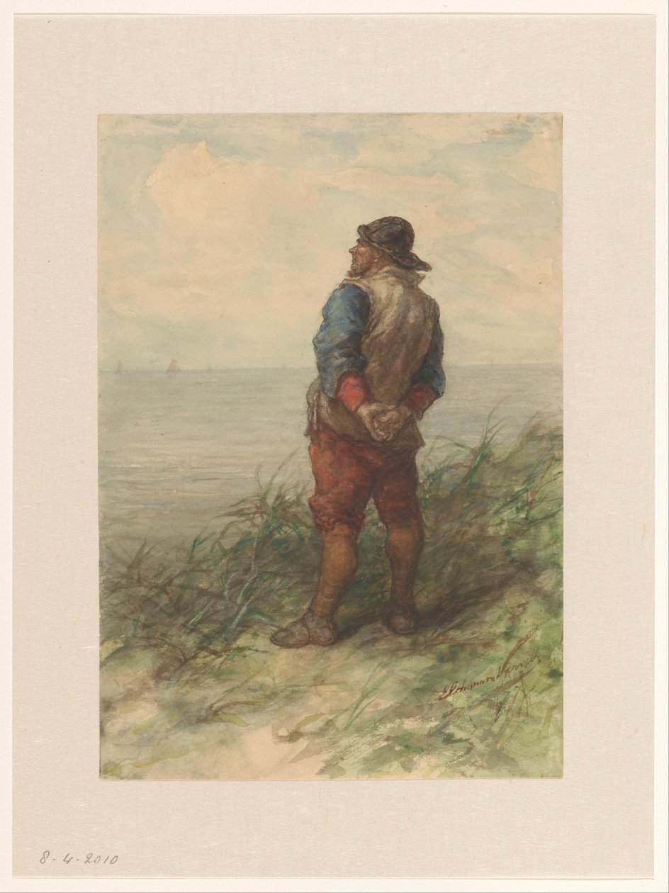 Denize bakan kum tepelerinden Zeeman by Elchanon Verveer