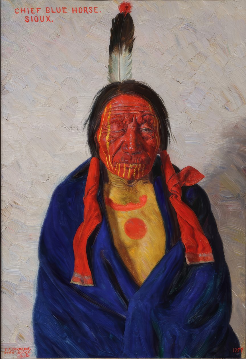 Şef Mavi At by Eldridge Ayer Burbank
