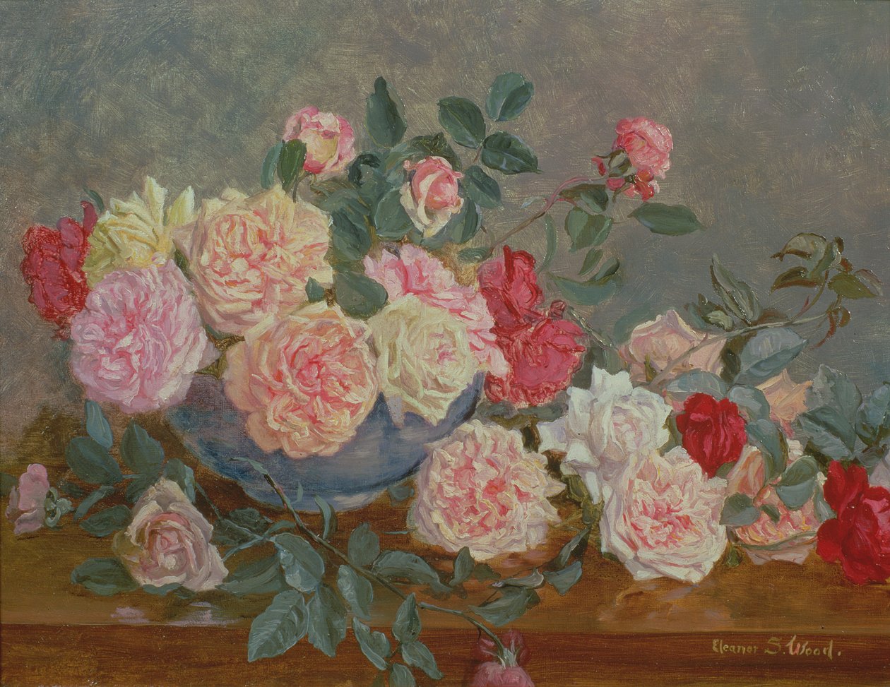 Mavi Vazoda Güller, 19. yüzyıl by Eleanor Stuart Wood