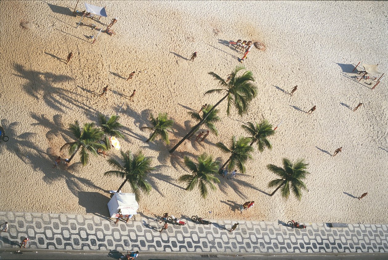Brezilya, Rio de Janeiro, Ipanema Plajı, havadan görünüm(fotoğraf) by Nicolas d