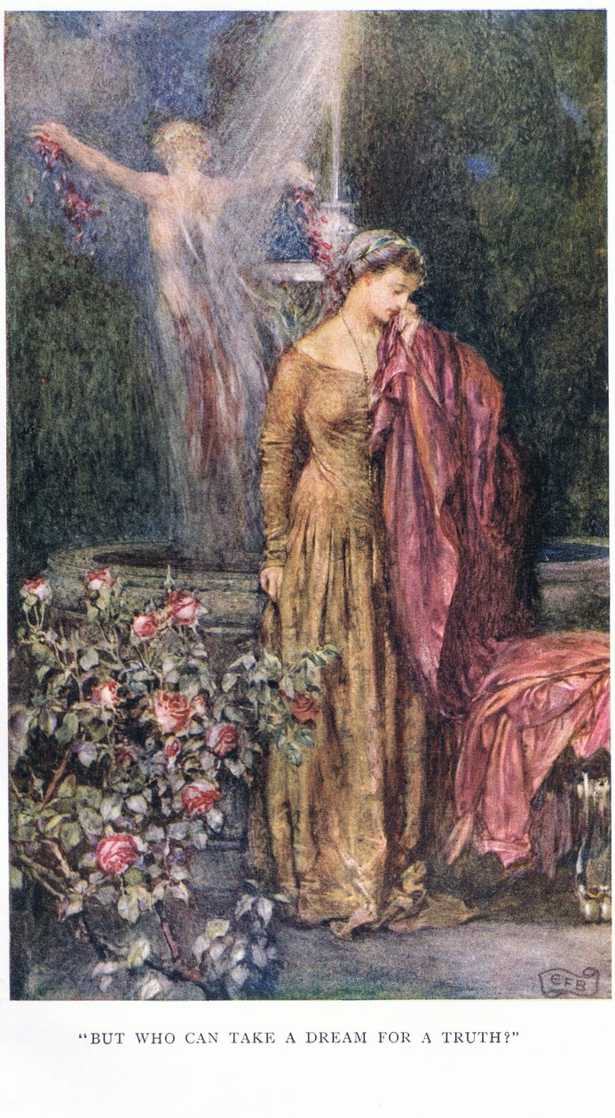 "Ama kim bir rüyayı gerçek olarak kabul edebilir" by Eleanor Fortescue Brickdale