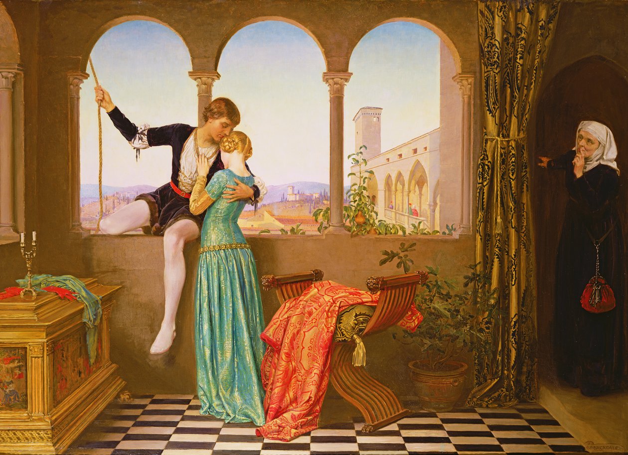 Elveda - bir öpücük ve ineceğim (tuval üzerine yağlı boya) by Eleanor Fortescue Brickdale
