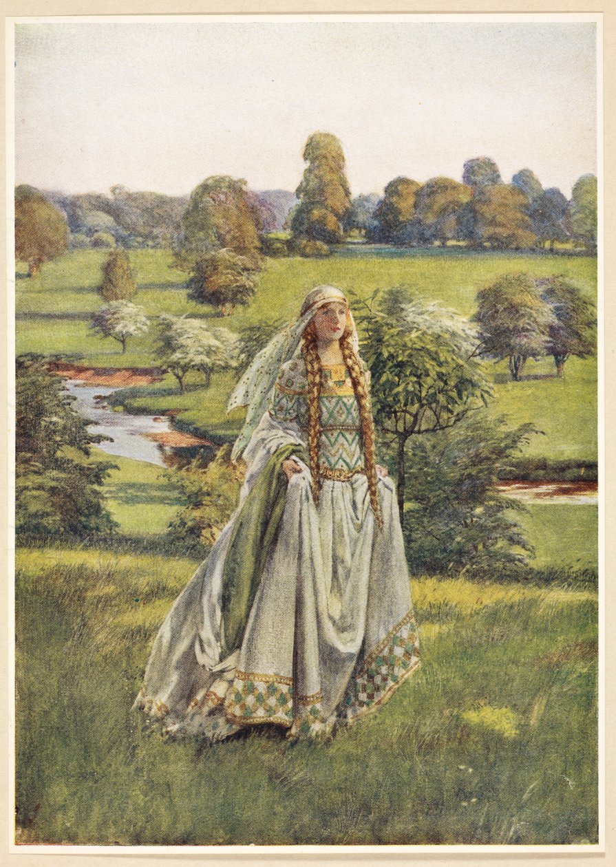 Guinevere, Eleanor Fortescue-Brickdale'in 'Ünlü Kadınların Altın Kitabı'ndan by Eleanor Fortescue Brickdale