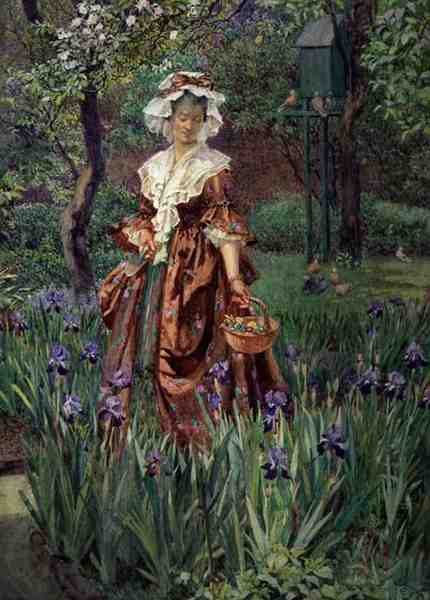 Madam Placid (kağıt üzerine sulu boya) by Eleanor Fortescue Brickdale