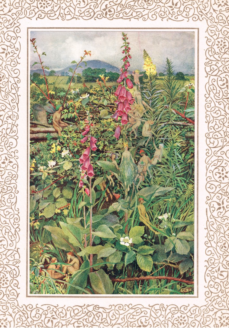 Foxgloves arasında Naues Periler, Hodder & Stoughton tarafından yayınlanan Alfred Tennyson (1809-92) tarafından 