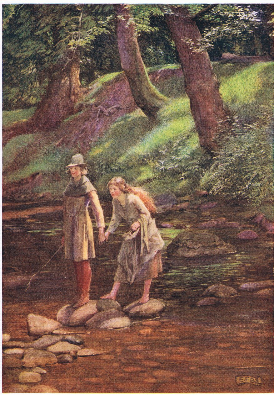 Rosalind ve Celia (lito) by Eleanor Fortescue Brickdale