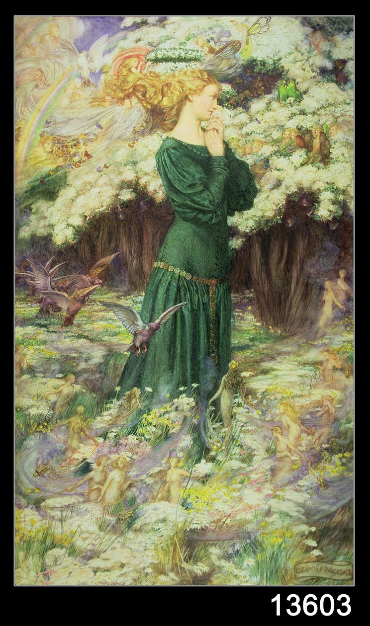 Aşıkların Dünyası (kağıt üzerine sulu boya) by Eleanor Fortescue Brickdale