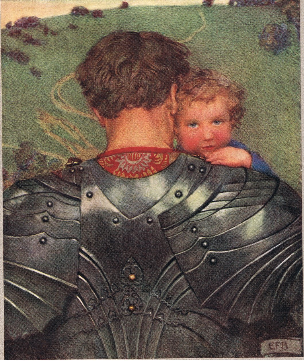 A Sweet Ninni, "The Book of Old English Songs and Ballads"tan bir illüstrasyon by Eleanor Fortescue Brickdale
