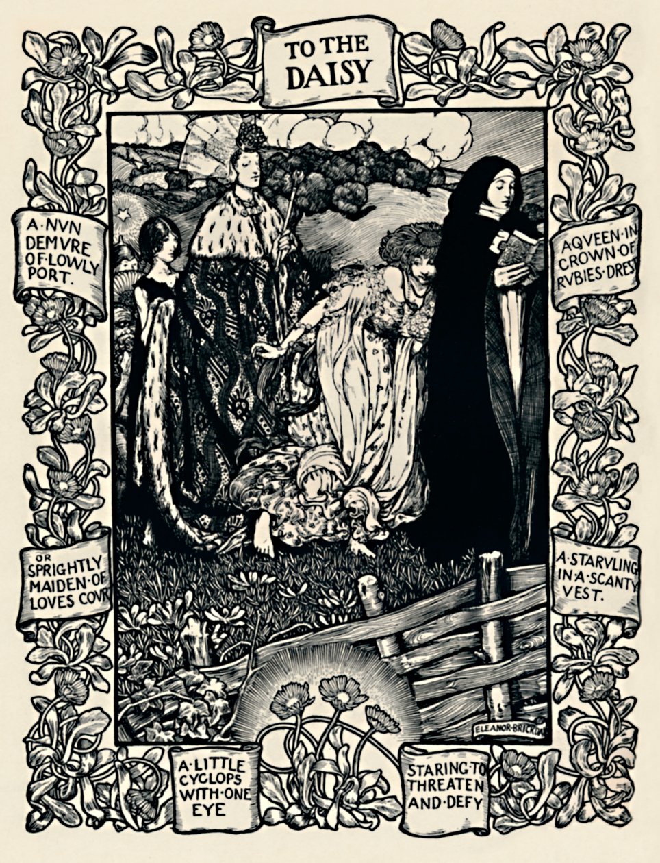 Wordsworths Poem To The Daisy, No. 2, 1923 by Eleanor Fortescue Brickdale