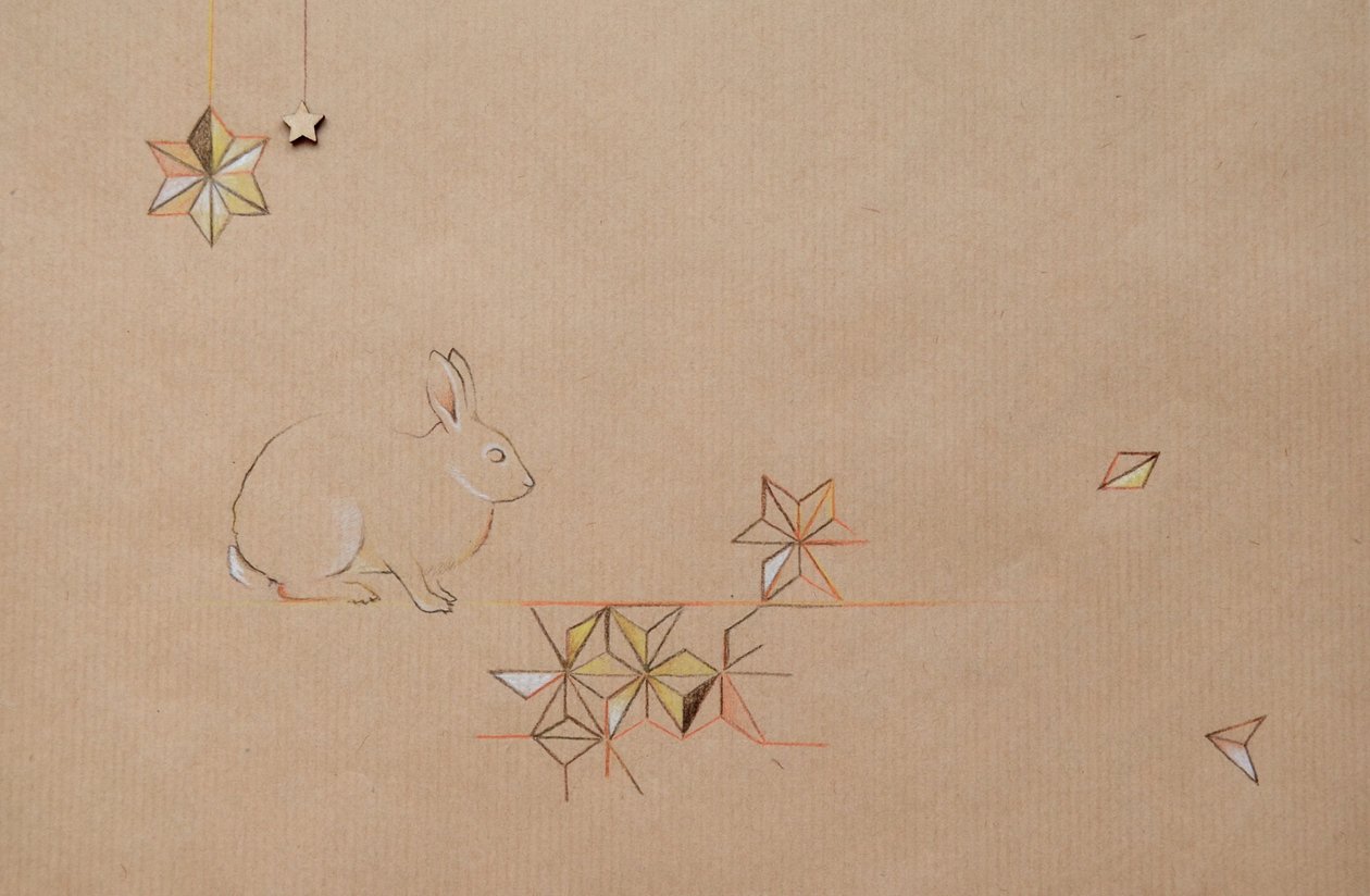 Scatter, 2014 (kağıt üzerine kurşun kalem ve karışık teknik) by Eleanor Grafton