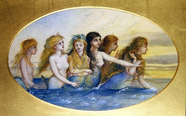 Deniz kızları (kağıt üzerine sulu boya) by Eleanor Vere Boyle