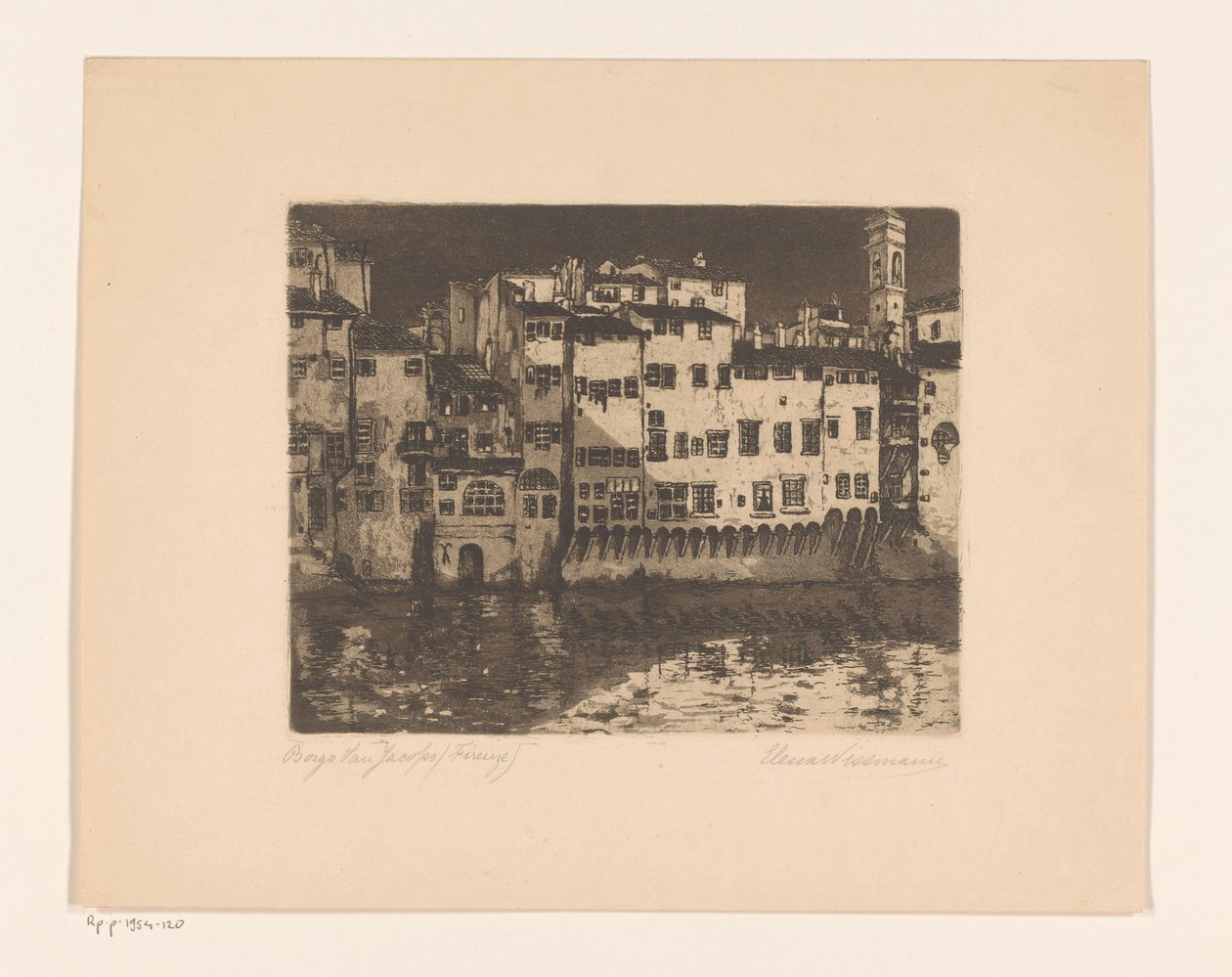 Borgo San Jacopo (Firenze) (nesne üzerindeki orijinal başlık) by Elena Wissmann (signed by artist)