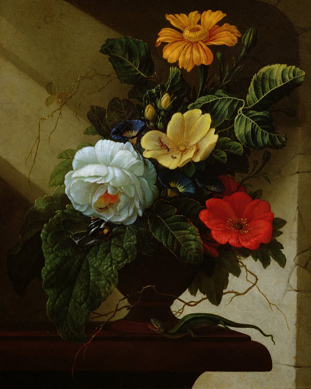 Çiçeklerle natürmort by Elias van den Broeck